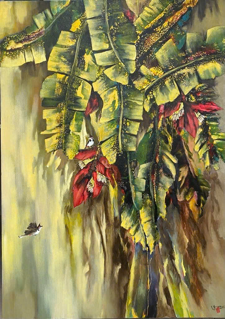 Mua Xuan, Hoa Chuoi, Vuon Nha, Son Dau, Tranh Hue, Nhung Art Space